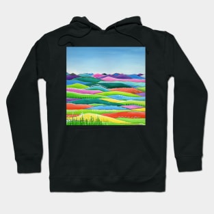 Pastel Hills - Abstract, colorful landscape Hoodie